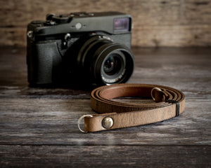 Leather Camera Neck Strap | Antique Brown