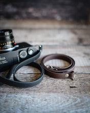 Load image into Gallery viewer, Biothane Camera Strap – Vegan Leather | Black &amp; Brown