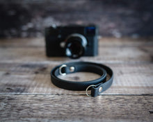 Load image into Gallery viewer, Biothane Camera Strap – Vegan Leather | Black &amp; Brown