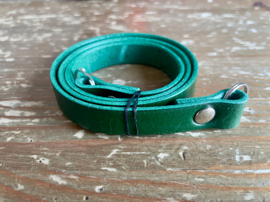 Clearance |  Leather Neck Strap | Green 28”