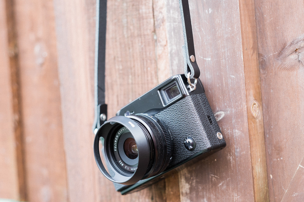 Short classic leather camera neck strap 24-32 inch lengths for compact cameras