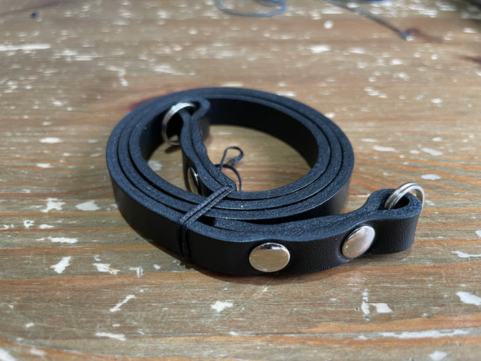 Clearance | 12mm Leather Neck Strap | BLACK  28”