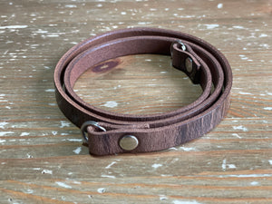 Clearance | 12mm Leather Neck Strap | ANTIQUE BROWN 29”