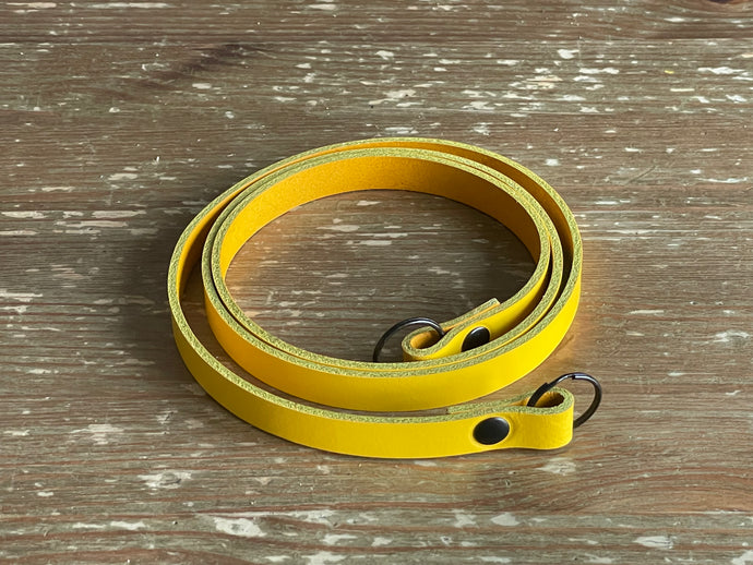 Clearance | 12mm Leather Neck Strap |Yellow 38”