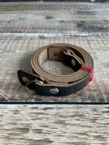 Clearance | 16mm Leather Neck Strap | BLACK 37”
