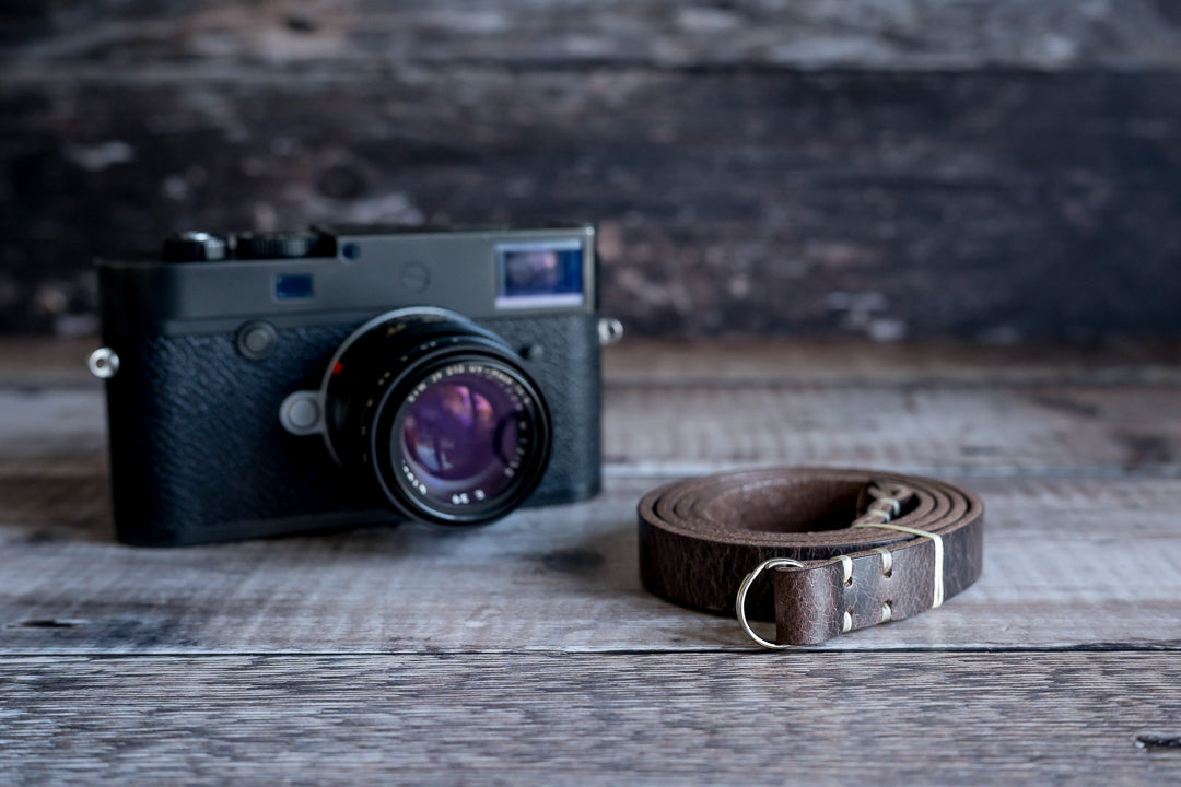 Close-up of crackle finish and weathered aged effect on Savanna leather strap