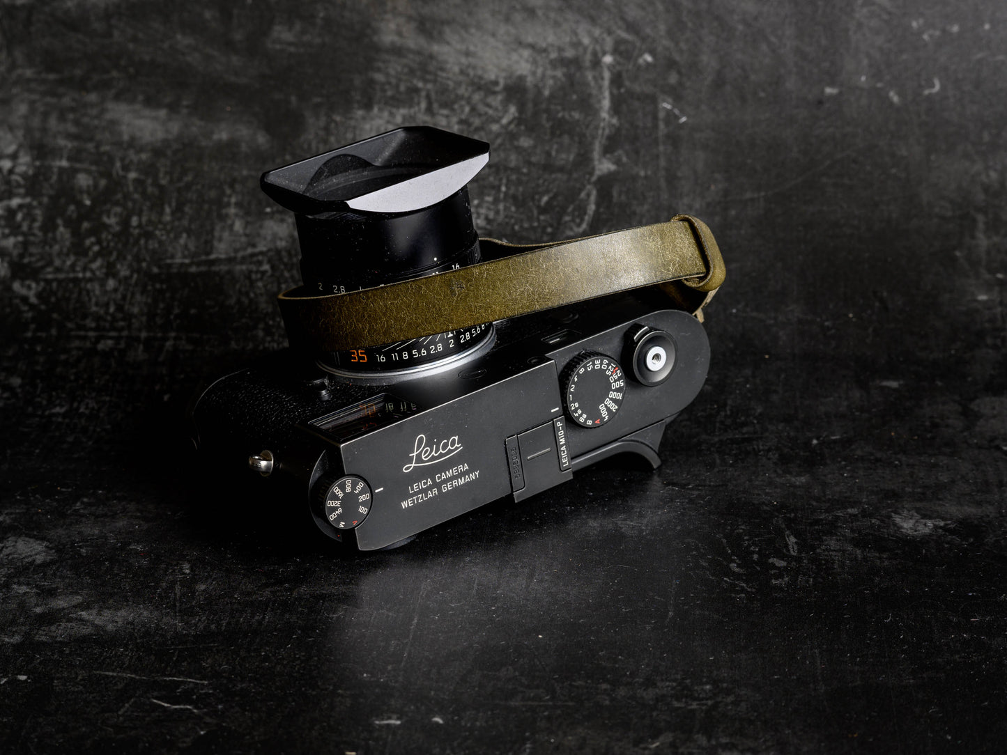 Leather Wrist Strap | Olive Green