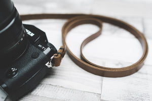 Rivet Free Leather Camera Neck Straps | 595strapco - 3